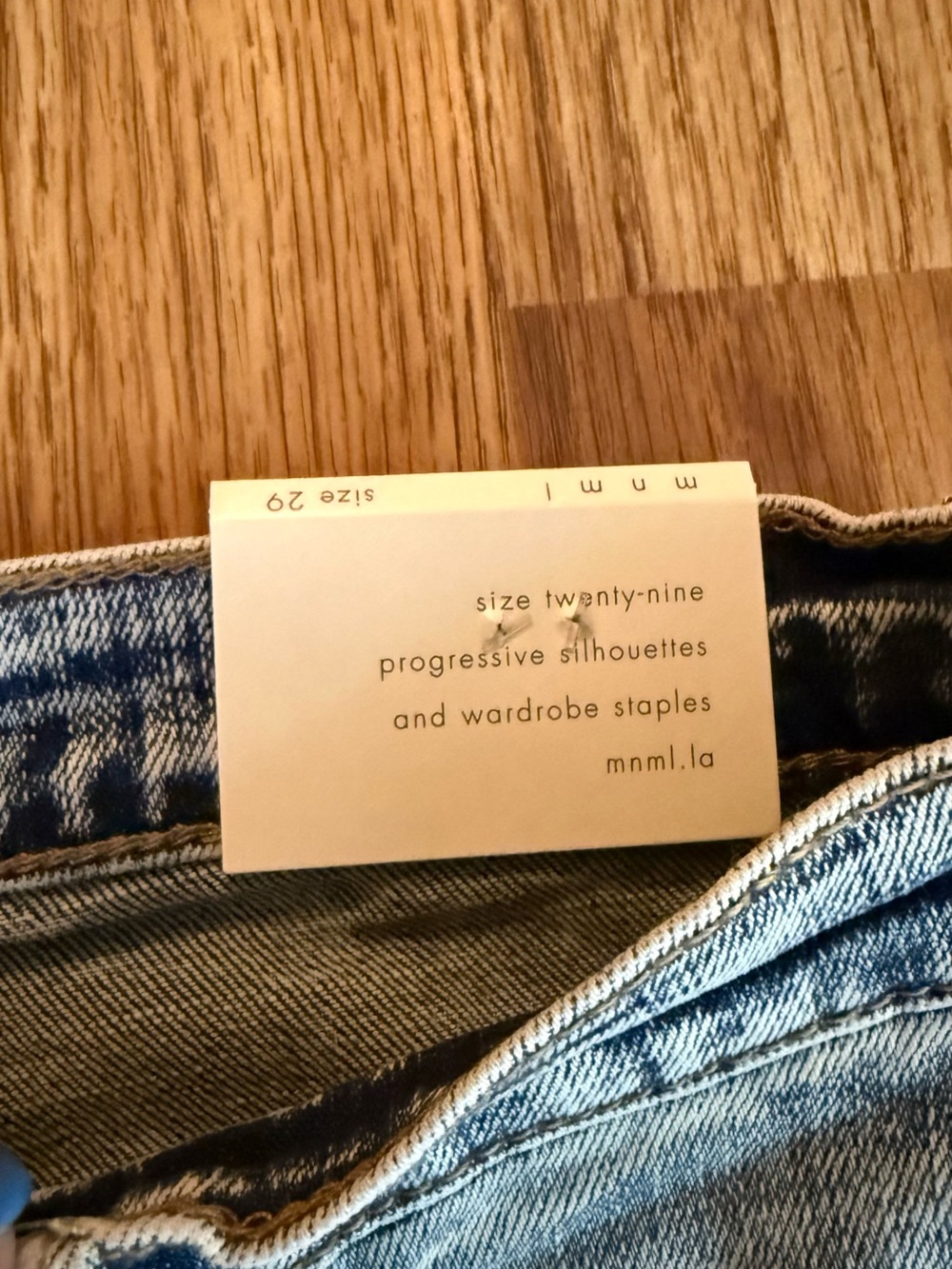 MNML Men's Skinny Acid Wash Jeans - Blue Gray - Picture 3 of 8